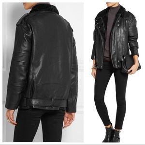 Iro shearling Jameson leather jacket coat